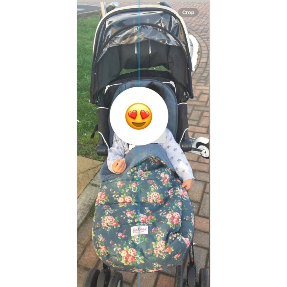 'CATH KIDSTON' MACLAREN FOOTMUFF floral cosy toes puchair buggy pram Blue